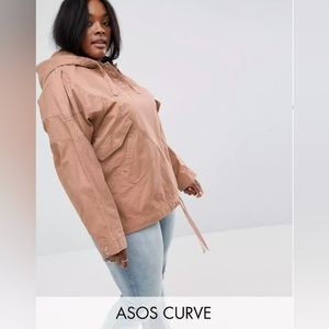 ASOS Curve Over the Head Jacket in Stone